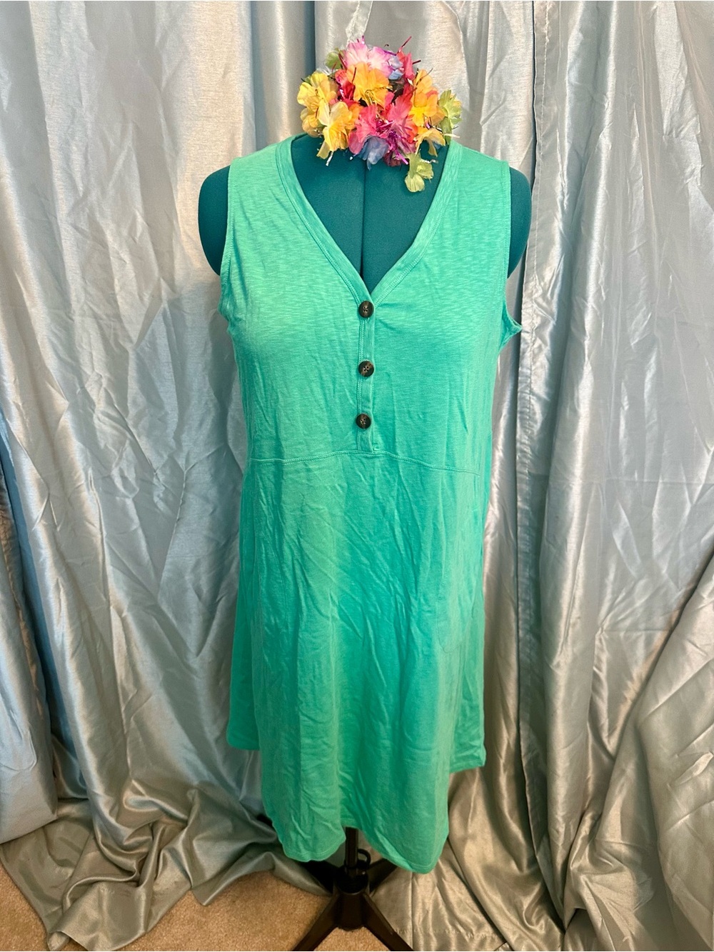 J. Jill Green Lightweight Knit dress